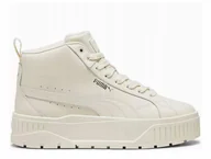 Sneakersy damskie - Buty damskie na platformie sneakersy beżowe Puma Karmen II MID 397459 03 38 - miniaturka - grafika 1