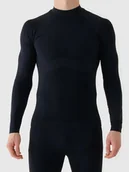 Bielizna sportowa męska - 4F bezszwowa bielizna narciarska męska termoaktywna longsleeve 4FWAW25USEAM224 czarny - miniaturka - grafika 1