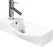 Umywalki - Umywalka Mexen Mexen Hugo umywalka nablatowa prawa 50 x 23 cm biała - 21255000R - miniaturka - grafika 1