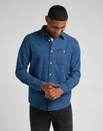 Koszule męskie - Lee Leesure Shirt Męska Koszula Indigo L66Nczdk-2Xl - miniaturka - grafika 1