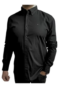 Tommy Hilfiger czarna koszula z długim rękawem Regular Fit, Rozmiar XL - Koszule męskie - miniaturka - grafika 1