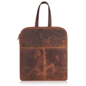 Plecaki - ﻿Brąz Plecaki Damskie Paolo Peruzzi Skórzane Małe - miniaturka - grafika 1