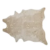 Dywany - Dywan Ekoskóra W Łaty 150 X 200 Cm Beżowy Ze Złotym Bogong - miniaturka - grafika 1