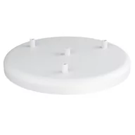 Akcesoria do oświetlenia - Duża metalowa osłonka sufitowa fi30cm lakierowana w kolorze białym strukturalnym - trzykablowa Kolorowe Kable - miniaturka - grafika 1