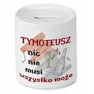 Skarbonki - Skarbonka dla Tymoteusza na Urodziny Prezent z Nadrukiem ze Zdjęciem - miniaturka - grafika 1