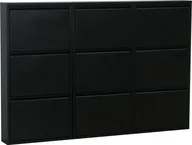Szafki na buty - Pisa szafka na buty z 9 klapami/drzwiczkami w metalicznej czerni.Dostarczane zmontowane. - miniaturka - grafika 1