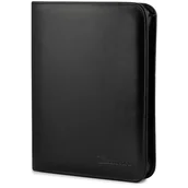 Teczki i aktówki - Aktówka Teczka Skórzana Czarna Męska Beltimore Biwuar A4 S75 Czarny - miniaturka - grafika 1