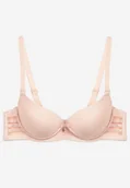 Biustonosze - Jasnoróżowy Biustonosz z Efektem Push Up Dimaries - miniaturka - grafika 1