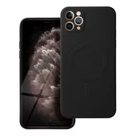 Etui i futerały do telefonów - OEM Futerał Silicone Mag Cover Do Iphone 11 Pro Max Czarny - miniaturka - grafika 1