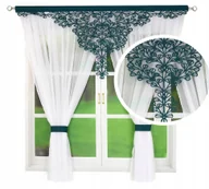 Firany - Firana Z Panelem Ażurowym Do Salonu Firany Gotowe Woal 400X150 Cm - miniaturka - grafika 1