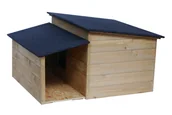 Budy dla psów - Buda dla psa + przedsionek XLP - drewno - miniaturka - grafika 1