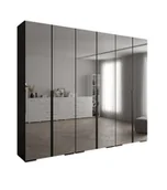 Szafy - Szafa uchylna Garderoba lustro INOVA 1 300 gł. 47 czarny - miniaturka - grafika 1