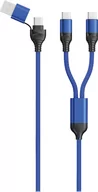 Kable USB - Kabel USB 2GO USB-A + USB-C - 2x USB-C 1.2 m Niebieski (797366) - miniaturka - grafika 1