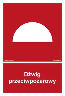BB009 DŹWIG PRZECIWPOŻAROWY, FN - FOLIA SAMOPRZYLEPNA; (250X370MM) - Systemy ekspozycyjne i znaki informacyjne - miniaturka - grafika 1