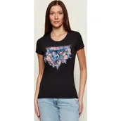 Koszulki i topy damskie - GUESS T-shirt PEONY | Slim Fit - miniaturka - grafika 1