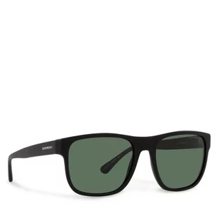 Okulary przeciwsłoneczne - Emporio Armani Okulary przeciwsłoneczne 0EA4163 589871 Matte Black/Dark Green - grafika 1