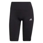 Legginsy - Legginsy Damskie Adidas Aeroknit Seamless Short Tights Czarne R. M 168Cm - miniaturka - grafika 1