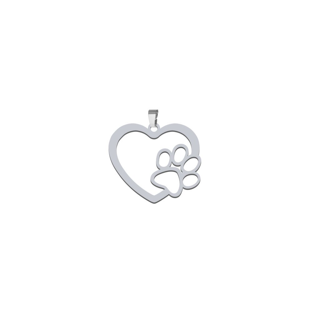 Serce Łapka Psa Zawieszka GRAWER GRATIS - MEJK Jewellery