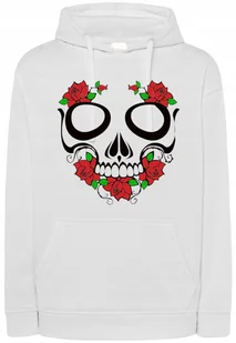 Bluza męska nadruk Czaszka z RÓŻAMI r.XS - Bluzy męskie - miniaturka - grafika 1