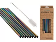 Słomki do napojów - Słomki do napojów ze szczoteczką OUT OF THE BLUE Tęcza, 8 szt. - miniaturka - grafika 1