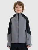 Kurtki i płaszcze dla chłopców - 4F Kurtka trekkingowa membrana 5000 chłopięca - szara 134 (8-9 lat) - miniaturka - grafika 1