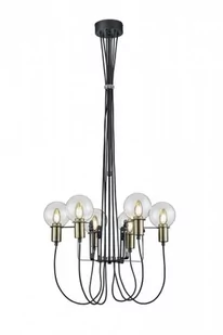 Trio LAMPA wisząca NACHO 100800632 metalowa OPRAWA szklane kule balls czarna przezroczysta 100800632 - Lampy sufitowe - miniaturka - grafika 1