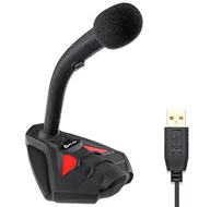 Mikrofony estradowe - KLIM Voice V2 USB Gaming Microphone - Nowa wersja, idealna do gier, nagrywania głosu, rozpoznawania mowy, przesyłania strumieniowego, YouTube, podcastów kompatybilnych z Windows Mac PS4 Mic - czerwony - miniaturka - grafika 1