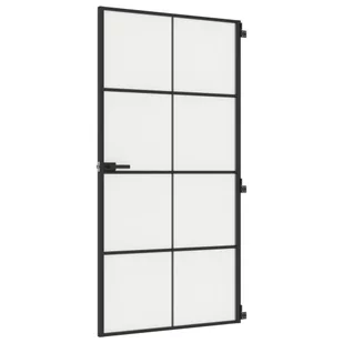 Drzwi wewnętrzne, czarne, 102,5x201,5 cm, szkło i aluminium 8721012119833 - Drzwi wewnętrzne - miniaturka - grafika 3