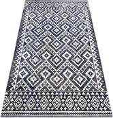 Dywany - Dywan nowoczesny MUNDO E0561 romby, zygzak 3D outdoor / beż niebieski 120x170 cm - miniaturka - grafika 1