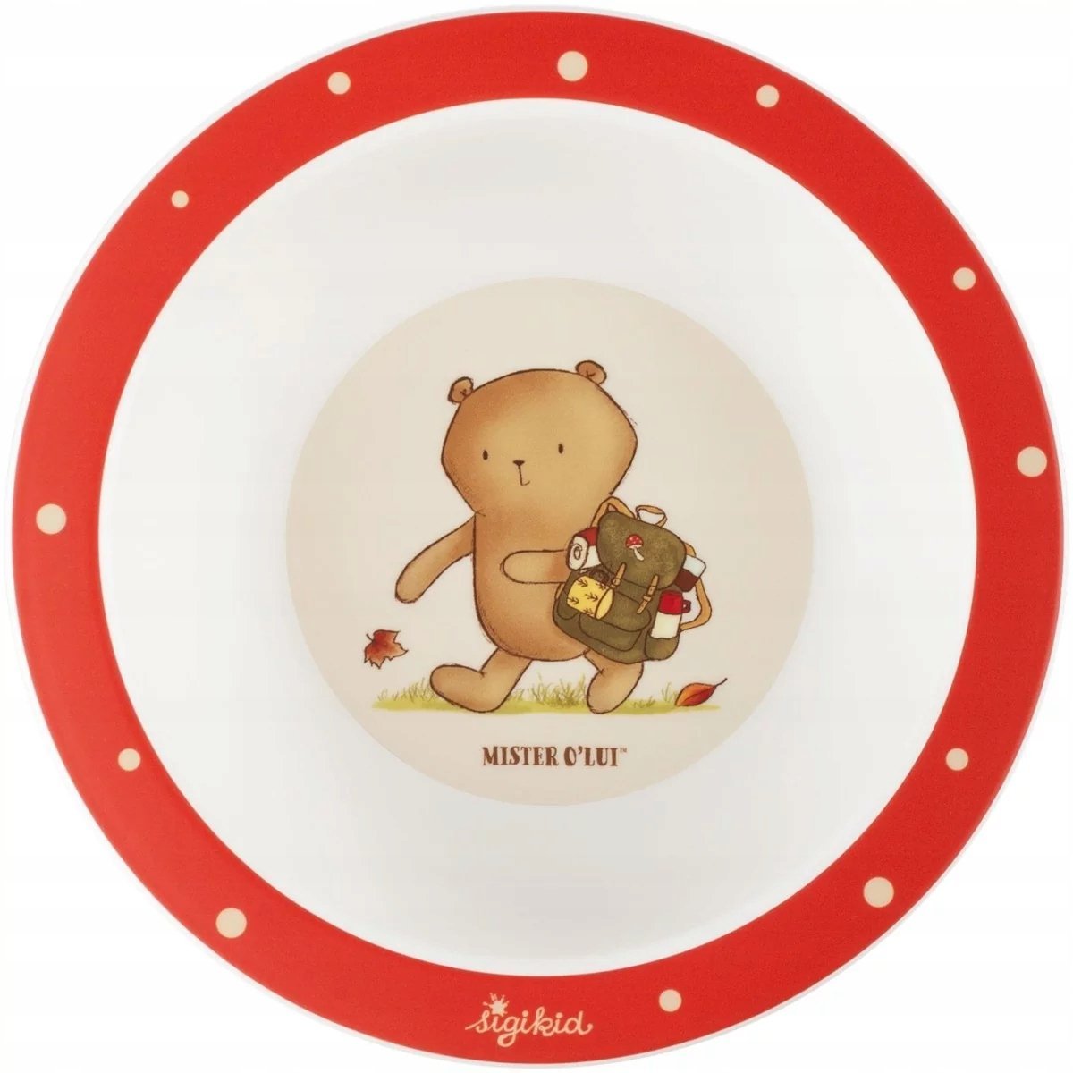 Miseczka dla dzieci Miś Mister O'Lui czerwona Sigikid