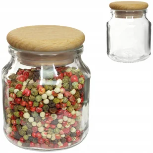słoiczek na przyprawy pojemniczek słoik pojemnik drewniane wieczko 200ml - Pojemniki kuchenne - miniaturka - grafika 1
