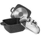 Brytfanny - KWADRATOWY GARNEK GRANITOWY BRYTFANNA 18CM 2,1L - miniaturka - grafika 1