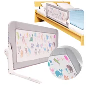 Zabezpieczenia dla dzieci - Barierka Do Łóżka Blokada Ochronna Osłona Zabezpieczająca Zwierzęta 90Cm - miniaturka - grafika 1