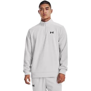 Męska bluza treningowa nierozpinana bez kaptura Under Armour UA Armour Fleece 1/4 Zip - biała - UNDER ARMOUR - Bluzy sportowe męskie - miniaturka - grafika 1