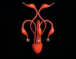 Lumina Deco LAMPA ŚCIENNA KINKIET NOWOCZESNY MAGICA RED W5 LDW 6028-5 (RD) - Lampy ścienne - miniaturka - grafika 1