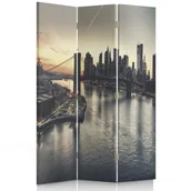 Parawany - Parawan dwustronny FEEBY, Nowy Jork Miasto Brooklyn Bridge 110x170 - miniaturka - grafika 1