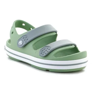 Sandały Crocs Crocband Cruiser Sandal 209423-3WD zielone - Buty dla dziewczynek - miniaturka - grafika 1