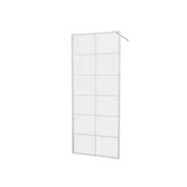 Kabiny prysznicowe - Kabina prysznicowa 80 x 200 cm Walk-in Frame White Wellneo - miniaturka - grafika 1