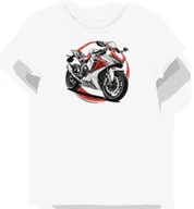 Koszulki i topy damskie - Koszulka damska biała Dynamiczna Szarża Motocyklowa S - miniaturka - grafika 1