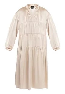 DreiMaster Klassik Damska szeroka sukienka midi Colina, beżowa, XL, beżoworóżowy, XL - Sukienki - miniaturka - grafika 1