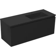 Szafki łazienkowe - Mexen Orio szafka łazienkowa 120 cm z umywalką Otis prawą, 1S, 1D, czarna mat - 91A13-12047-3-BBFF71-W18P71 - miniaturka - grafika 1