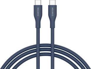 CANYON Kabel CC60SC10 C-C 60W 1m Silikonowy Granatowy - Kable USB - miniaturka - grafika 1