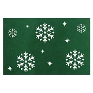 Obrusy i serwetki - Podkładka filcowa ŚNIEG 40 x 30 cm zielony - miniaturka - grafika 1