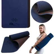 Maty do ćwiczeń - Mata Do Ćwiczeń Joga Fitness Antypoślizgowa Tpe Dwukolorowa - miniaturka - grafika 1