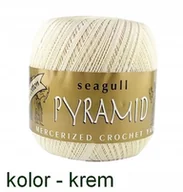 Pasmanteria - Kordonek Pyramid 100g Krem - miniaturka - grafika 1