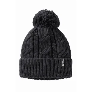 Czapka zimowa Jack Wolfskin POMPOM BEANIE black - ONE SIZE - Czapki męskie - miniaturka - grafika 1