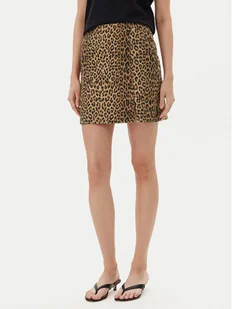 Vero Moda Spódnica mini Nelly 10329966 Brązowy Slim Fit - Spódnice - miniaturka - grafika 1