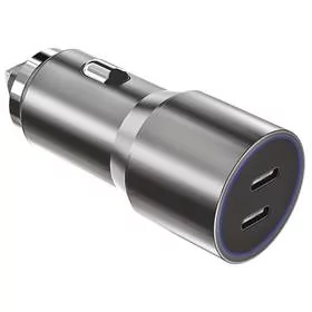 Winner Group Zasilacz samochodowy 2x USB-C PD 60W 11303 Srebrny - Ładowarki samochodowe - miniaturka - grafika 1