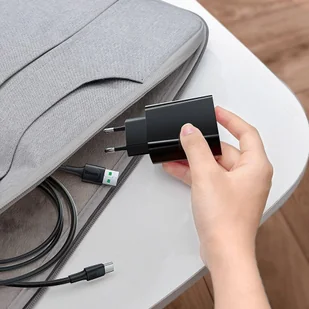 Baseus szybka ładowarka sieciowa USB / USB Typ C VOOC Quick Charge 4.0+ Power Delivery 3.0 + kabel USB - USB Typ C 1m czarny (TZCCFS-H01) - Ładowarki do telefonów - miniaturka - grafika 17