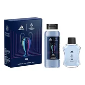 Zestawy perfum męskich - Adidas UEFA Champions League Goal Zestaw woda toaletowa 100 ml + żel pod prysznic 250 ml - miniaturka - grafika 1